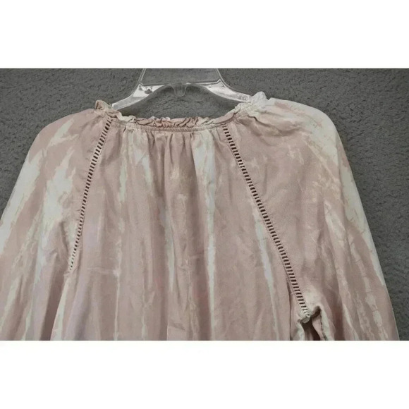 Knox Rose 3/4 Balloon Sleeves Blouse-Size XL-Boho-Tie Dye-Lyocell - Picture 8 of 8